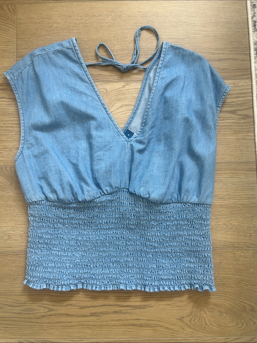 Old Navy Chambray Blue Top